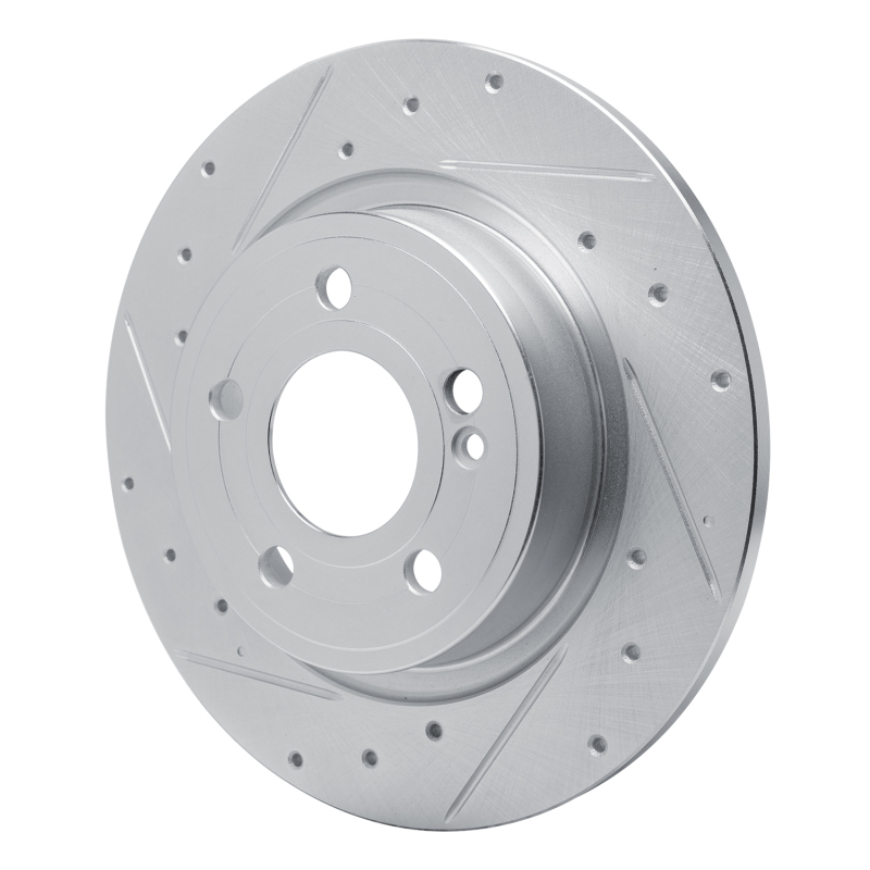 Mercedes-Benz A220 Brake Rotor (1) - Rear Left - R1 Concepts - Drilled & Slotted - Silver - `19-`26